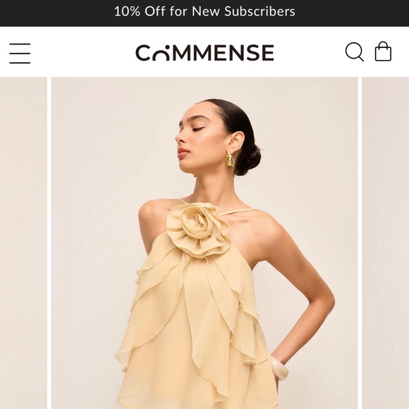 Floral Ruffle Halter Cami Top - Picture 1 of 6